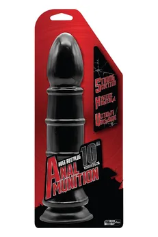 Crni Analni dildo sa rebrima Anal Munition Huge Butt Plug-28,5 cm.