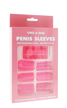 Set od 7 ružičastih dodataka za penis penis sleeves Pink One-A-Dai