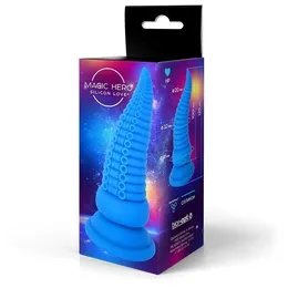 Plavi fantazijski Analni stimulans-pipak - 12,5 cm.