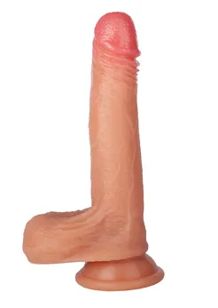 Telesni realistični Dildo napravljen od dvoslojnog silikona-18 cm.