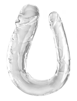 Prozirni dvostrani Dildo Double Trouble - 44 cm.