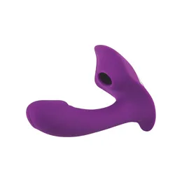 Ljubičasti mini vibrator sa vakuumskom stimulacijom