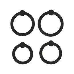Set od 4 crna Silikonska prstena za erekciju
