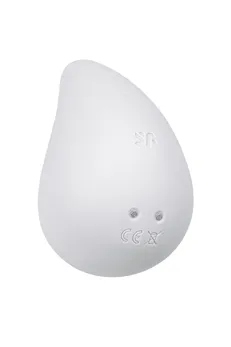 Satisfier Dev Drop vibracioni masažer, silikon, bela, 8,1 cm