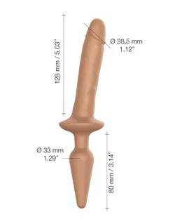 Dildo Strap-on-me Svitch plug-in Realistic karamela, s