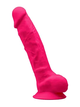 SILEKD model 1 ružičasti dildo sa skrotumom-20 cm.
