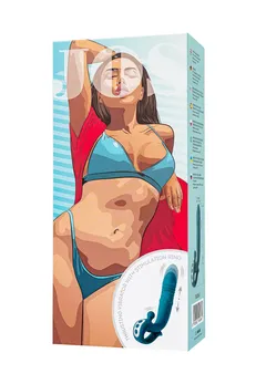 Vibrator sa funkcijom Up&amp;Dovn i stimulativnim prstenom, jos Mija, silikon, zelena, 19 cm