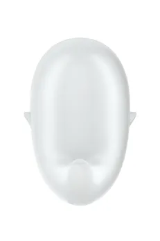 Vakuumski talasni stimulator klitorisa sa Satisfier Cutie Ghost vibracijom, silikon, bela, 9,1 cm