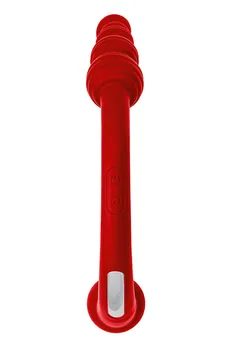 Black Red bi Toifa dvostrani vibrator, silikon, crvena, 35 cm