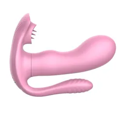 Silikonski vibrator sa trostrukom stimulacijom sv