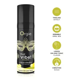 Orgie Dual Vibe Vibe jestivi gel! sa ukusom koktela Lemon gin i tonic 15ml