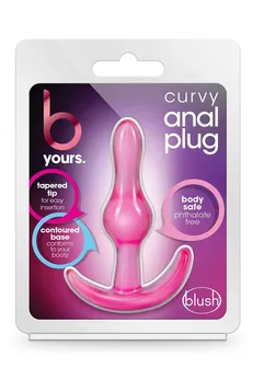 Pink Analni čep Curvi Anal plug - 8,4 cm.