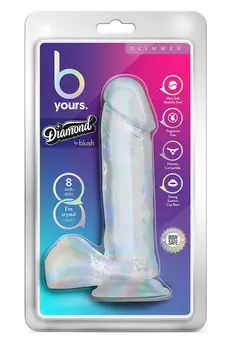 Prozirni Dildo Glimmer - 20,3 cm.