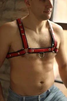 Crno-crvena muška portupea Black-Red