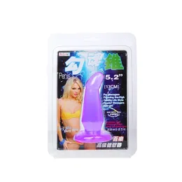 Ljubičasti Analni čep bez vibracija - 12 cm.