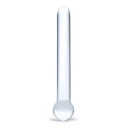 Stakleni štap sa loptom Straight Glass Dildo - 17,8 cm