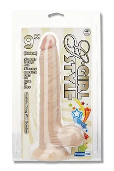Telesni Dildo G-GIRL STYLE 9INCH DONG WITH SUCTION CAP-22,8 cm.