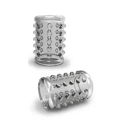 Čista glava penisa sa Stai Hard Cock Sleeve 02 Clear Pinecones