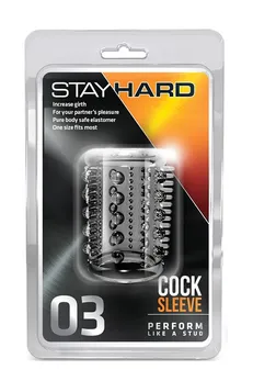 Stai Hard Cock Sleeve 03 Clear bistra mlaznica sa šiljcima