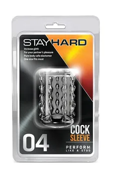 Čista mlaznica sa žlebovima Stai Hard Cock Sleeve 04 Clear