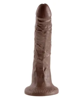 Smeđi dildo sa usisnom čašom 7 Cock-17,8 cm.