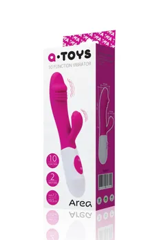 Svetlo ružičasti vibrator Area sa klitorisnim stimulatorom .