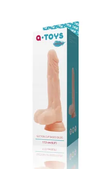 Dildo sa skrotumom a-Tois na usisnoj čaši - 17,5 cm.