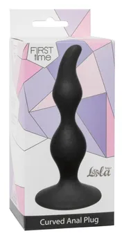 Analni čep Curved Anal Plug Black 4105-03Lola