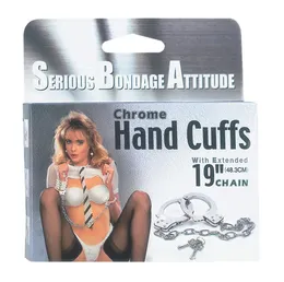 Chrome handcuffs metal handcuffs V. Kei metalne lisice sa dugim lancem