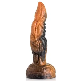 Fantastični Dildo Ravager Rippled Tentacle Silicone Dildo-20,3 cm.