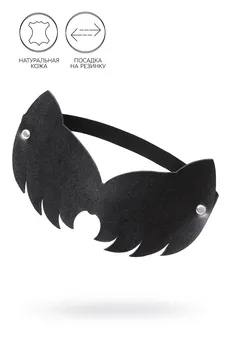 Pecado BDSM Maska, sa mačjim ušima zatvorena, prirodna koža, crna