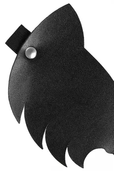 Pecado BDSM Maska, sa mačjim ušima zatvorena, prirodna koža, crna