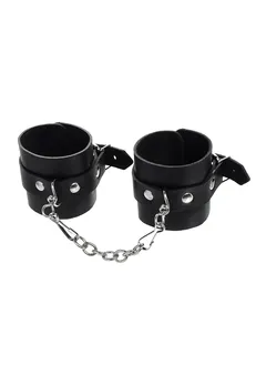 Pecado BDSM lisice, jednoslojne prave kože, crne