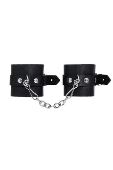 Pecado BDSM lisice, jednoslojne prave kože, crne