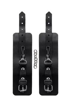 Pecado BDSM lisice, jednoslojne prave kože, crne