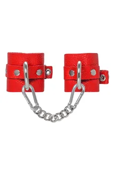 Pecado BDSM lisice, meke sa ušicama, prirodna koža, crvena