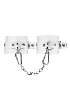 Pecado BDSM lisice, meke sa ušicama, koža, bela