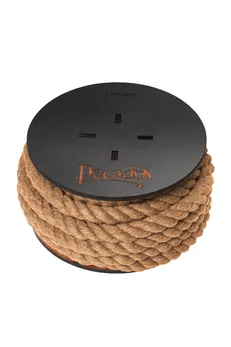 Pecado BDSM Shibari konopac, na kalemu, Juta, bež, 5m