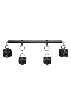 Bondažnый skup kada je greh ušao BDSM, 4 tačke fixacije, rasporka, lisice, okovi, prirodna koža, crna