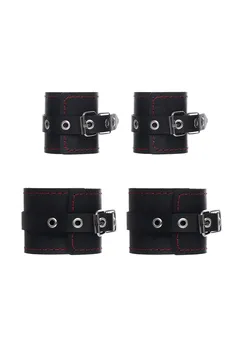Bondažnый skup kada je greh ušao BDSM, 4 tačke fixacije, rasporka, lisice, okovi, prirodna koža, crna