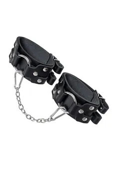Okovi Pecado BDSM, sa dve trake, koža, crna