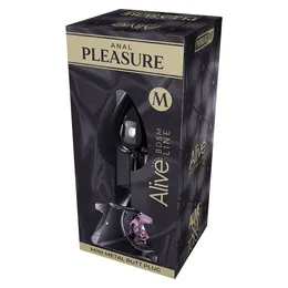 Srebrna analna čaura Mini Metal Butt Plug Size m sa ružičastim kristalom