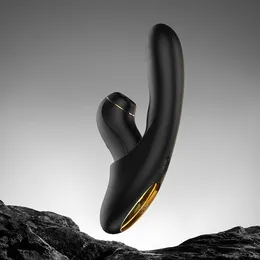 Vibrator sa povratnim pokretima, vakuumom i aplikacijom Beiourlover Fatima, Crna