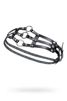 Pecado BDSM pojas, sa prstenovima, koža, crna