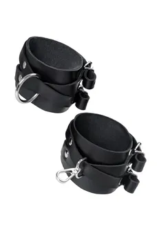 Pecado BDSM okovi, sa dve ukrštene trake, kvačilo-originalni karabin, koža