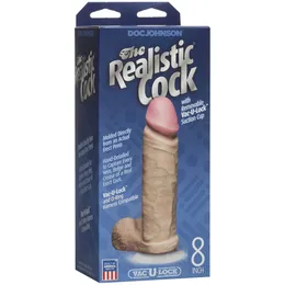 Univerzalni Dildo Realistični Cock 8  sa uklonjivom usisnom čašom VAC-u-Lock - 22,3 cm.