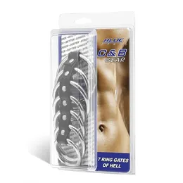 Teška stezaljka za penis sa 7 prstenova