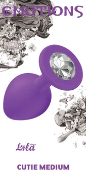 Analni čep Emotions Cutie Medium Purple clear crystal 4012-06Lola