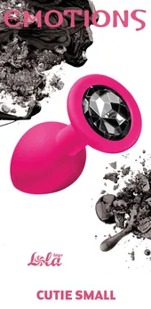 Analni čep Emotions Cutie Small Pink black crystal 4011-02Lola