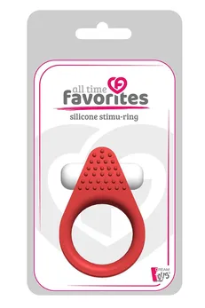 Crveni prsten za erekciju Silicone Stimu-Ring